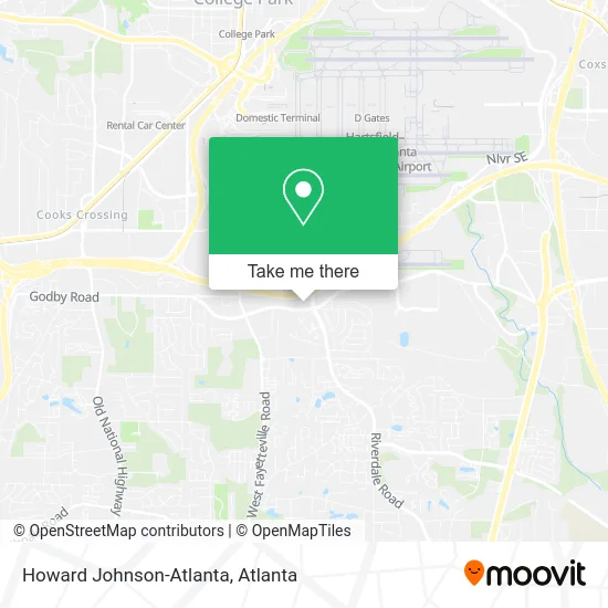 Howard Johnson-Atlanta map