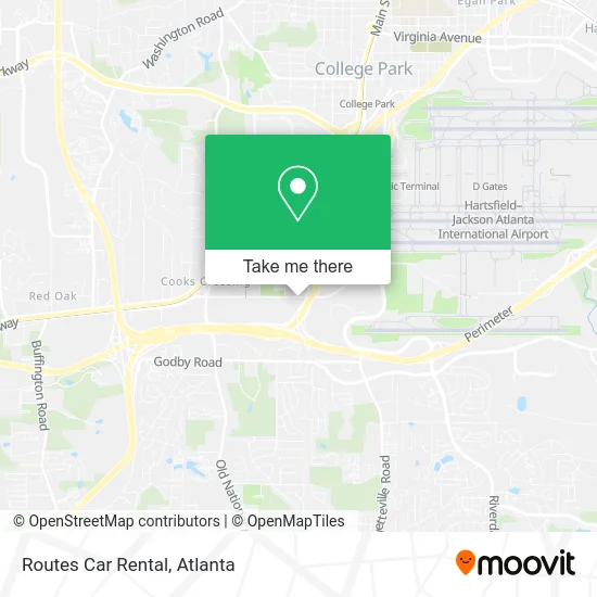 Routes Car Rental map