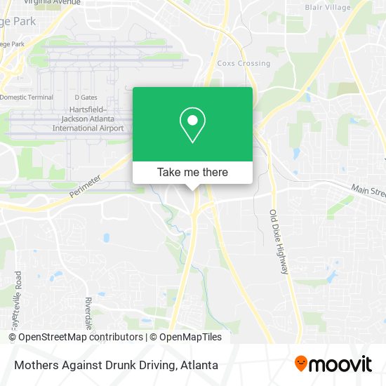 Mothers Against Drunk Driving map