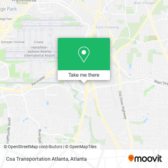 Mapa de Csa Transportation Atlanta