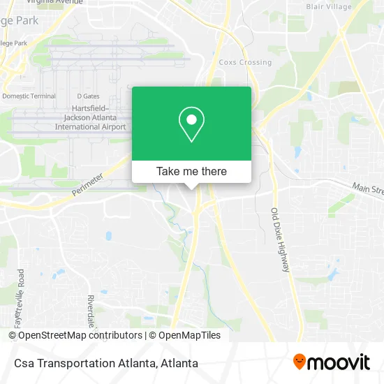 Mapa de Csa Transportation Atlanta