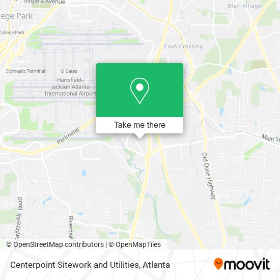 Centerpoint Sitework and Utilities map