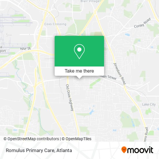 Romulus Primary Care map