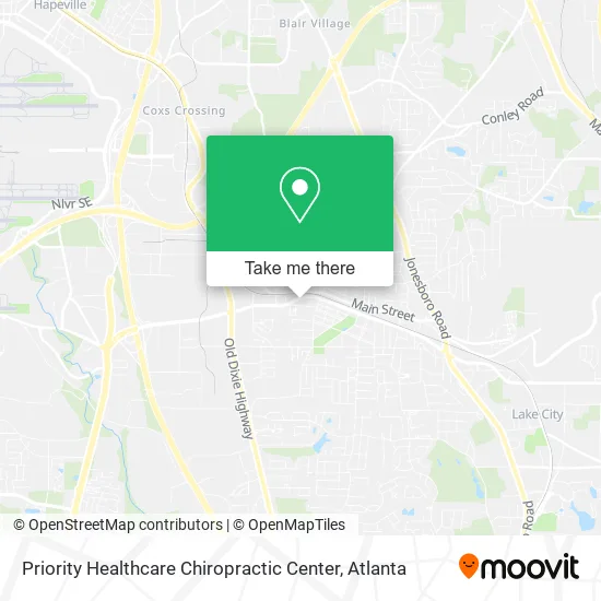 Priority Healthcare Chiropractic Center map