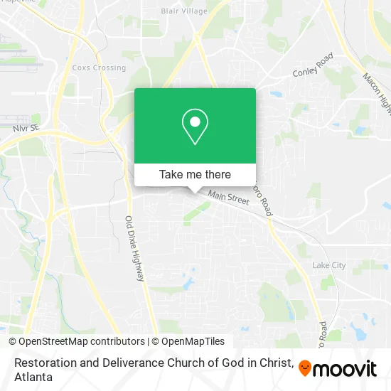 Restoration and Deliverance Church of God in Christ map