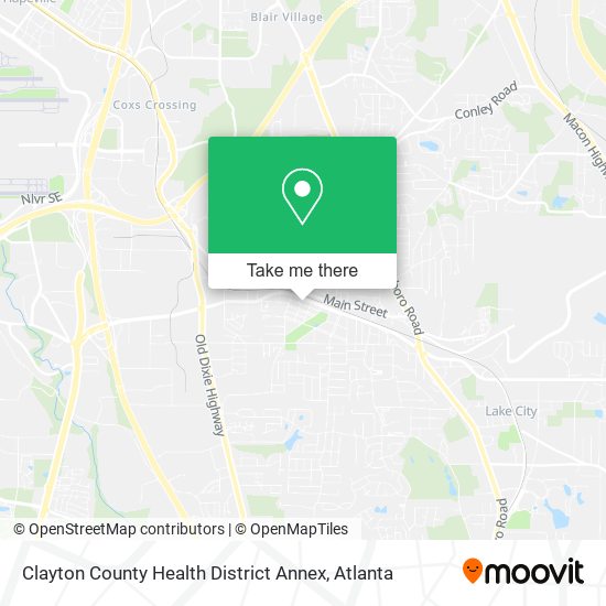 Clayton County Health District Annex map