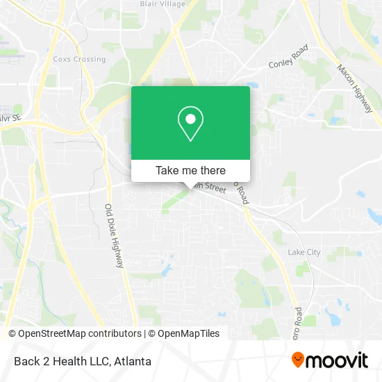 Back 2 Health LLC map