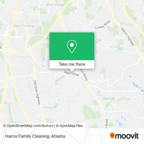 Harris Family Cleaning map
