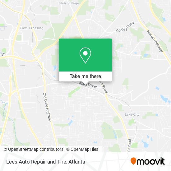 Mapa de Lees Auto Repair and Tire