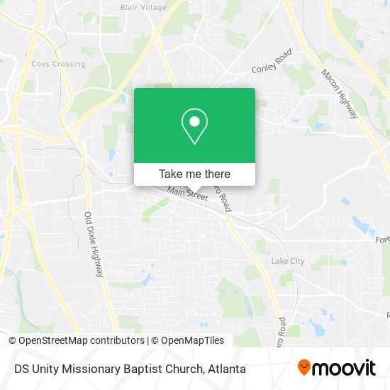 Mapa de DS Unity Missionary Baptist Church