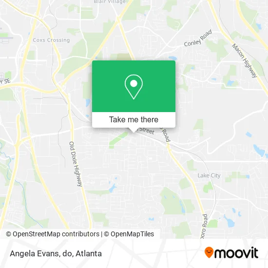 Mapa de Angela Evans, do