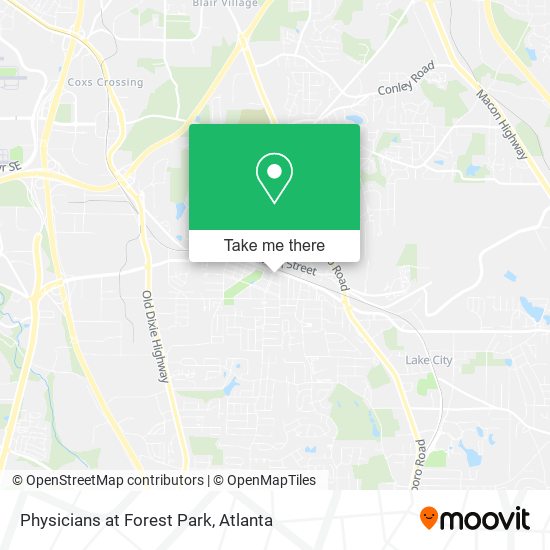 Physicians at Forest Park map