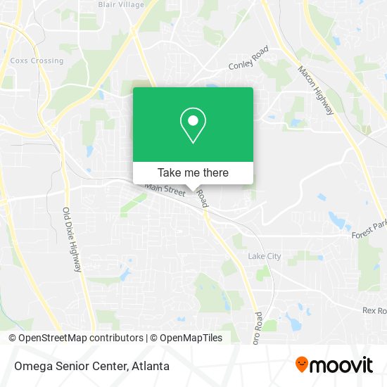Omega Senior Center map
