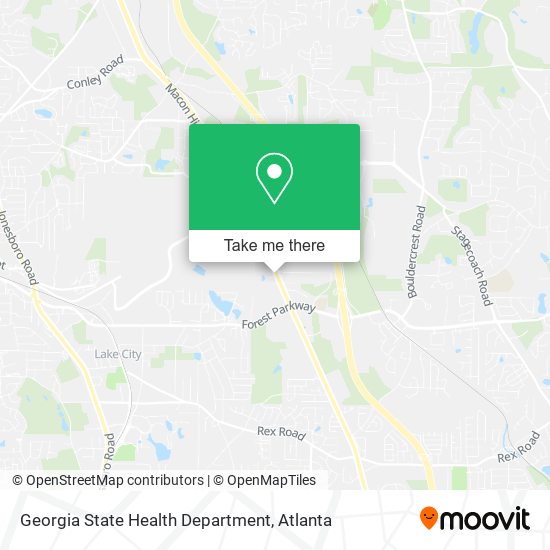 Georgia State Health Department map