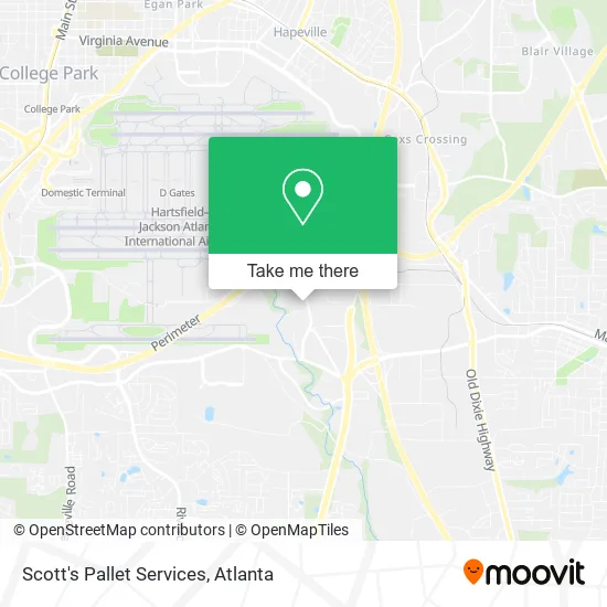 Mapa de Scott's Pallet Services