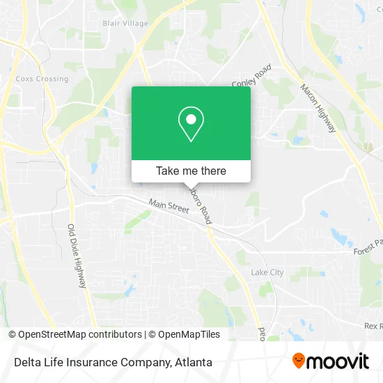 Delta Life Insurance Company map