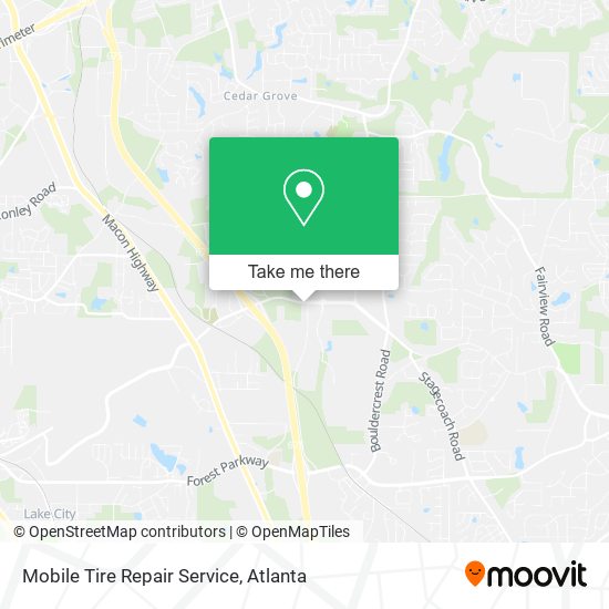 Mobile Tire Repair Service map