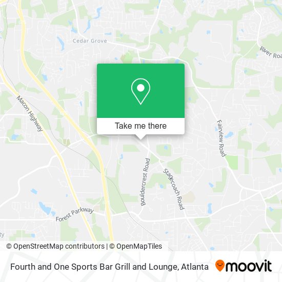 Fourth and One Sports Bar Grill and Lounge map