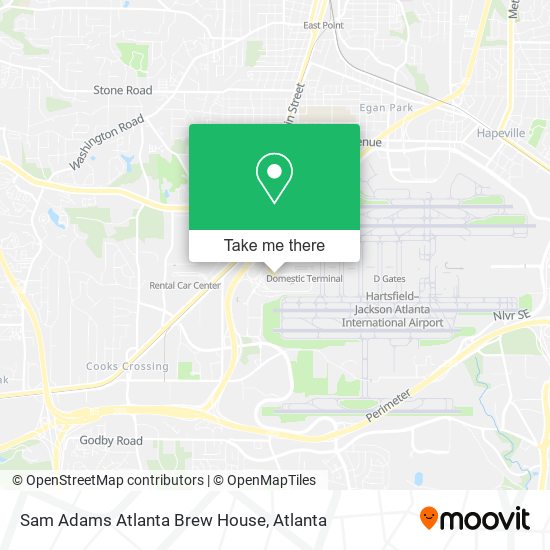 Sam Adams Atlanta Brew House map