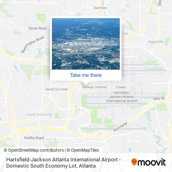 Mapa de Hartsfield-Jackson Atlanta International Airport - Domestic South Economy Lot