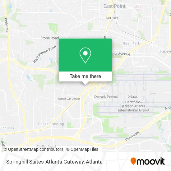 Mapa de Springhill Suites-Atlanta Gateway