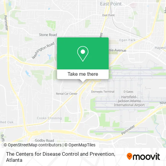 Mapa de The Centers for Disease Control and Prevention