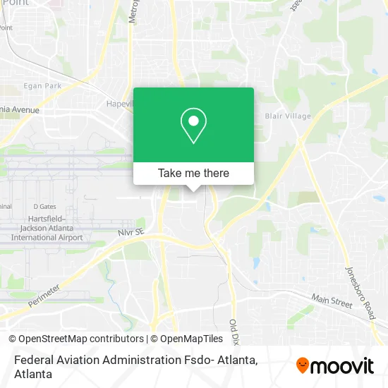 Mapa de Federal Aviation Administration Fsdo- Atlanta