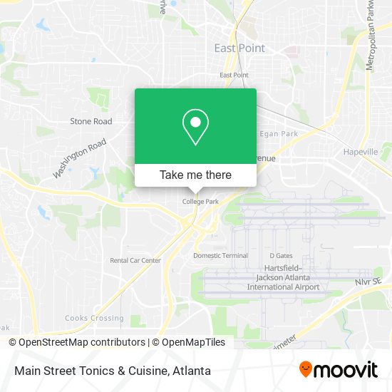 Main Street Tonics & Cuisine map