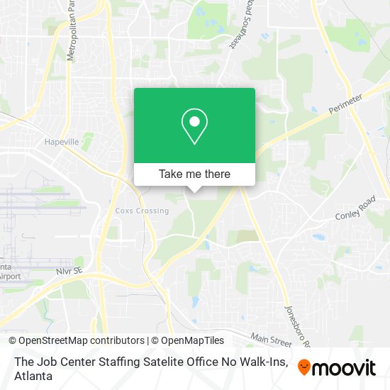 The Job Center Staffing Satelite Office No Walk-Ins map