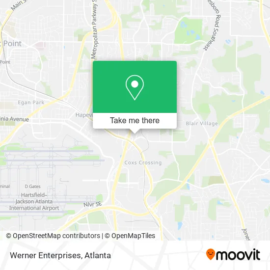 Mapa de Werner Enterprises
