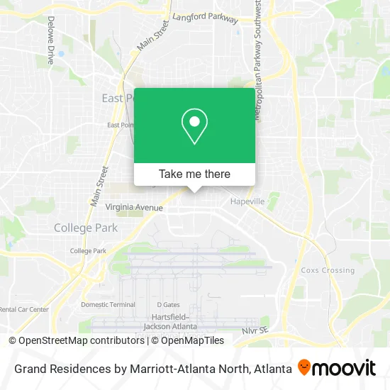 Mapa de Grand Residences by Marriott-Atlanta North