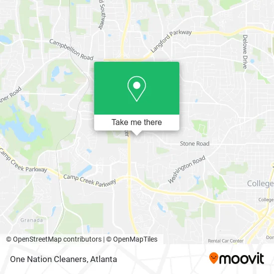 One Nation Cleaners map