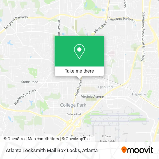 Atlanta Locksmith Mail Box Locks map