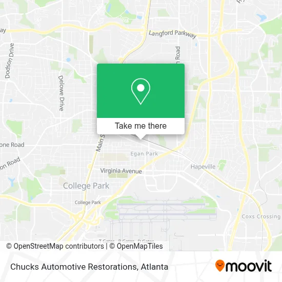 Chucks Automotive Restorations map