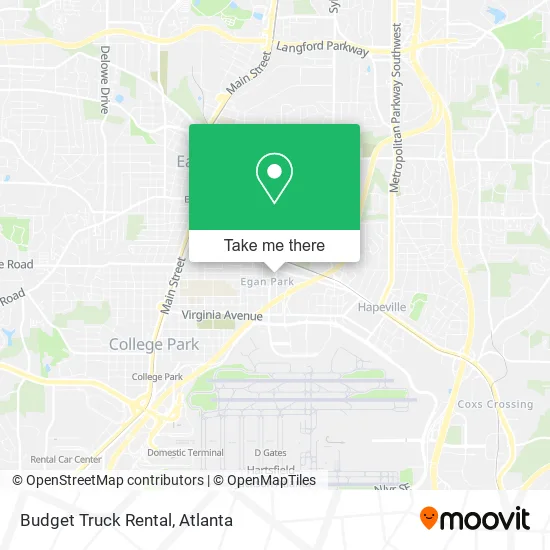 Budget Truck Rental map