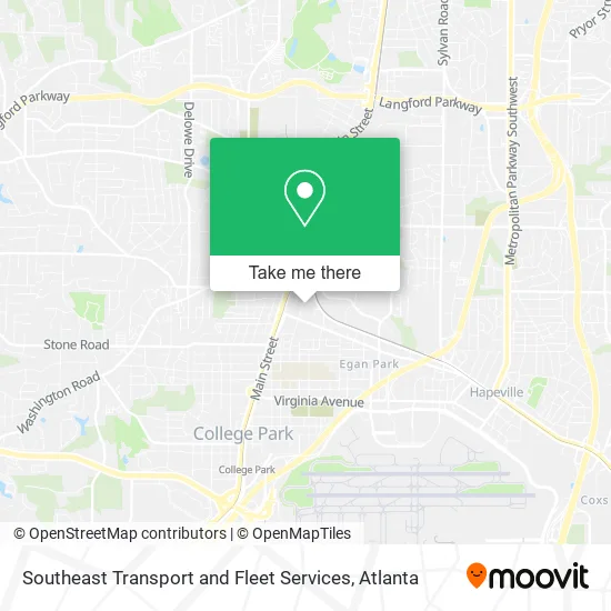 Southeast Transport and Fleet Services map