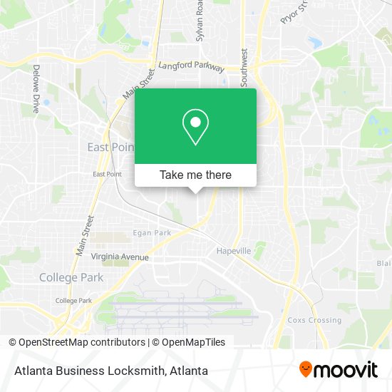 Atlanta Business Locksmith map