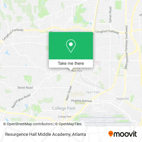 Mapa de Resurgence Hall Middle Academy