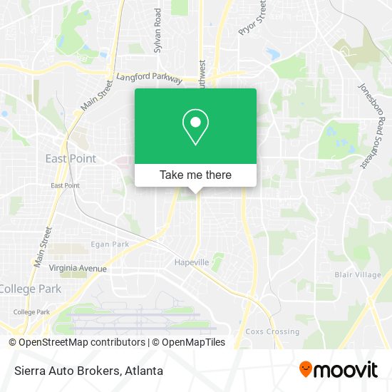 Sierra Auto Brokers map