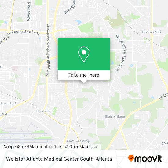 Wellstar Atlanta Medical Center South map