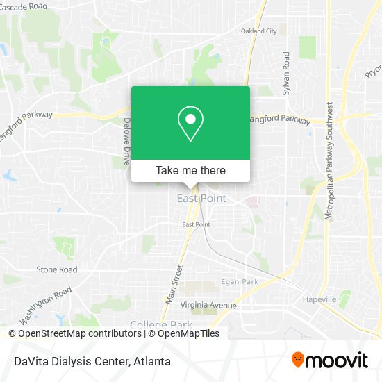 DaVita Dialysis Center map