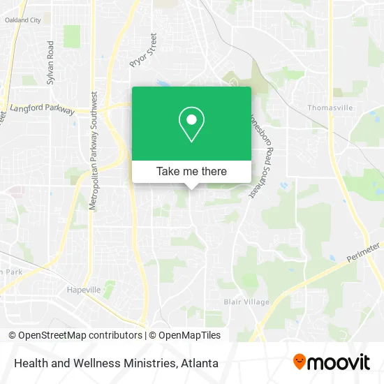 Health and Wellness Ministries map
