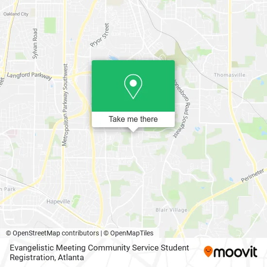Evangelistic Meeting Community Service Student Registration map