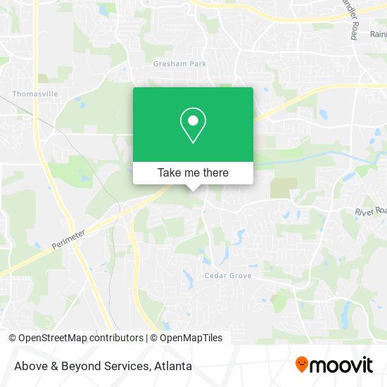 Above & Beyond Services map