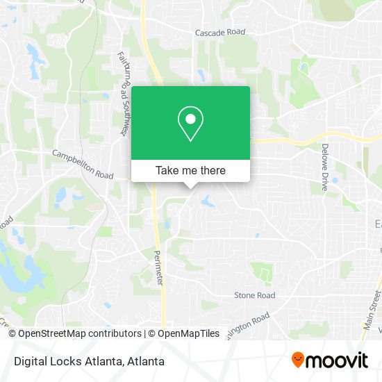 Digital Locks Atlanta map