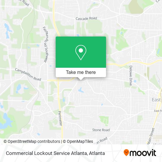 Commercial Lockout Service Atlanta map