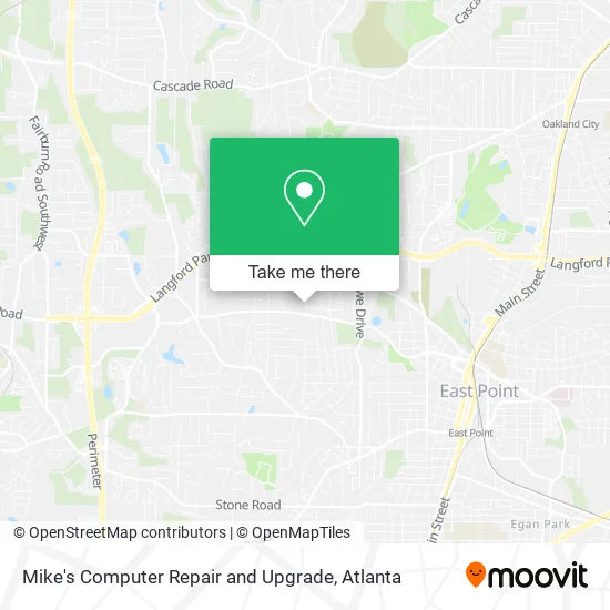 Mapa de Mike's Computer Repair and Upgrade