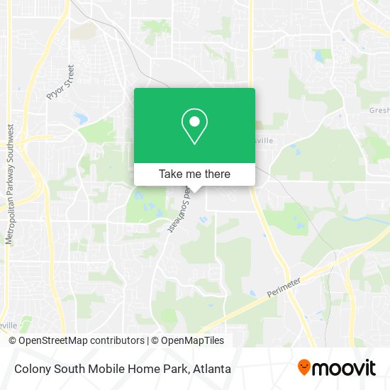 Mapa de Colony South Mobile Home Park