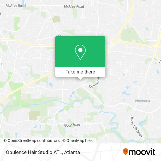 Opulence Hair Studio ATL map