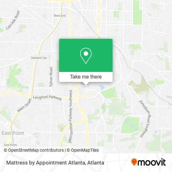 Mattress by Appointment Atlanta map